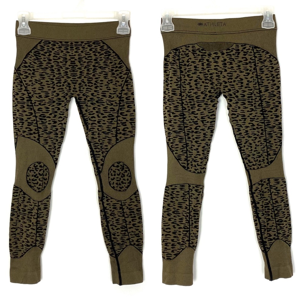 Athleta Leopard Cheetah Animal Print Leggings Pant